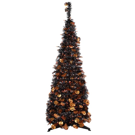 4Ft Fall Harvest Pop Up Artificial Thanksgiving Tree with Pumpkins, Orange Lights By Northlight | 4 ft | Michaels®